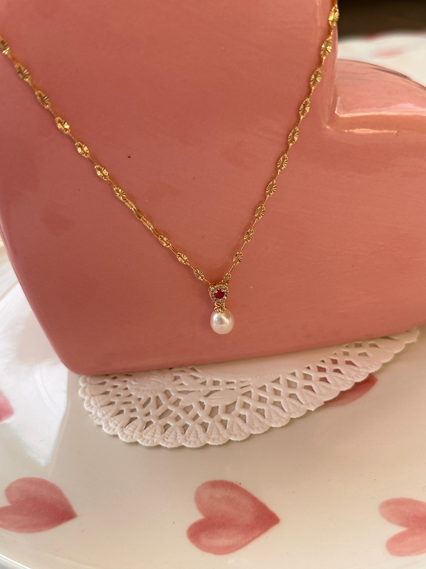 Pink & the Pearl Necklace