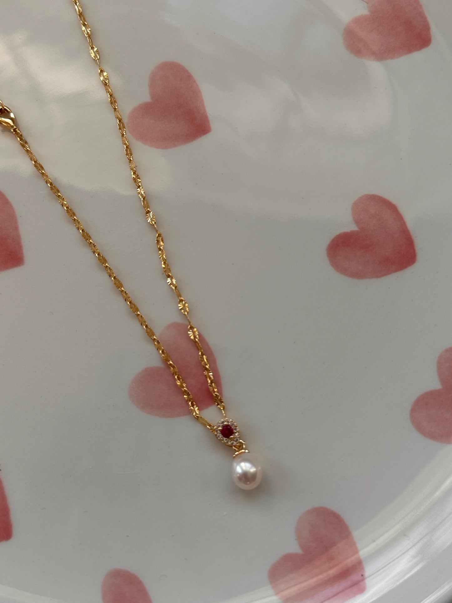 Pink & the Pearl Necklace