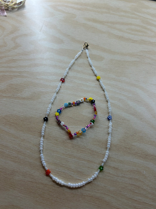 Flower Power Necklace + Bracelet
