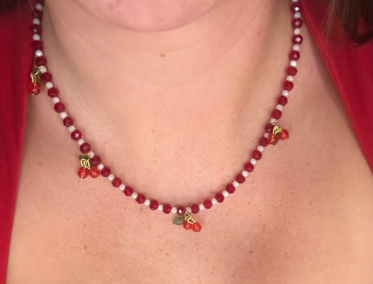 Cherry Necklace + Bracelet